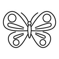 ícone de borboleta da selva, estilo de estrutura de tópicos vetor