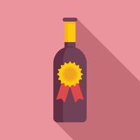 ícone de garrafa de vinho sommelier, estilo simples vetor