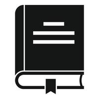 ícone de livro de dicionário de biblioteca, estilo simples vetor