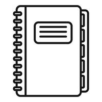 ícone de língua estrangeira de notebook, estilo de estrutura de tópicos vetor