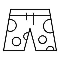 ícone de shorts de praia, estilo de estrutura de tópicos vetor