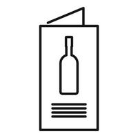 ícone do menu de vinhos sommelier, estilo de estrutura de tópicos vetor