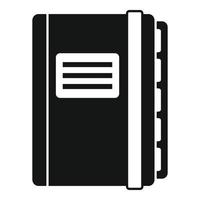 ícone de notebook fechado do gerente de escritório, estilo simples vetor