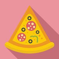 ícone de fatia de pizza de entrega, estilo simples vetor