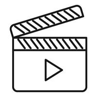 ícone de badalo de vídeo, estilo de estrutura de tópicos vetor