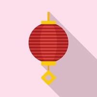 ícone de lâmpada chinesa, estilo simples vetor