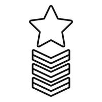 ícone de reputação de estrela, estilo de estrutura de tópicos vetor