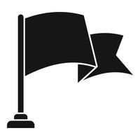 ícone de bandeira de videogame, estilo simples vetor