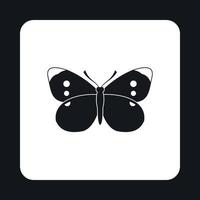 borboleta com ícone de asas negras, estilo simples vetor