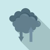 ícone de nuvem de dados de armazenamento, estilo simples vetor