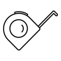 ícone de fita métrica de ladrilhador, estilo de estrutura de tópicos vetor