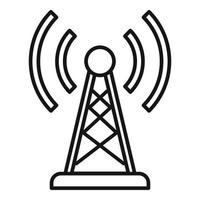 ícone da torre de rádio, estilo de estrutura de tópicos vetor