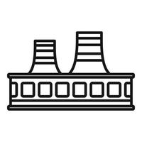ícone de fábrica de reciclagem de refinaria, estilo de estrutura de tópicos vetor