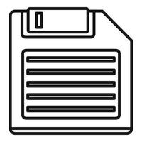 ícone de disquete de armazenamento, estilo de estrutura de tópicos vetor
