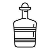 ícone de garrafa de tequila de barman, estilo de estrutura de tópicos vetor