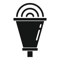ícone de megafone de onda, estilo simples vetor