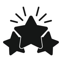 ícone de reputação de estrela brilhante, estilo simples vetor