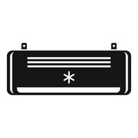 ícone de ar condicionado preto, estilo simples vetor