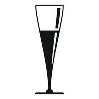 ícone de copo de vinho de álcool, estilo simples vetor