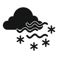 ícone de turbilhão de nevasca, estilo simples vetor