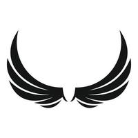 ícone de asas de símbolo, estilo simples vetor