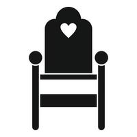 ícone de cadeira de alimentação de madeira, estilo simples vetor