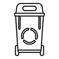 ícone de lixo doméstico, estilo de estrutura de tópicos vetor