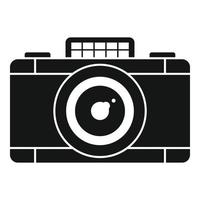 ícone da câmera de caça safari, estilo simples vetor
