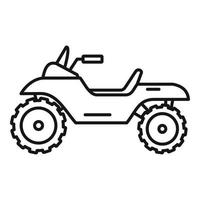 ícone de quadriciclo atv, estilo de estrutura de tópicos vetor