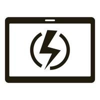 ícone de tablet super carga, estilo simples vetor