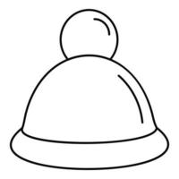 ícone de chapéu de inverno da moda, estilo de estrutura de tópicos vetor