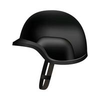 maquete de capacete de polícia de proteção preta, estilo realista vetor