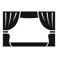 ícone de palco de teatro, estilo simples vetor