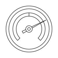 ícone do velocímetro, estilo de estrutura de tópicos vetor