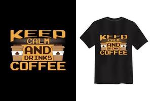 pacote de design de camiseta de café, citações de design de camiseta de café, design de camiseta engraçada vetor