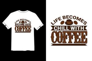 camiseta de vetor de café, tipografia criativa de café novo design de camiseta