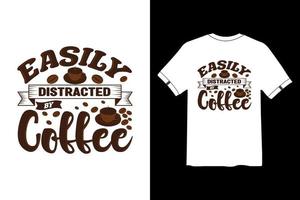 pacote de design de camiseta de café, citações de design de camiseta de café, design de camiseta engraçada vetor