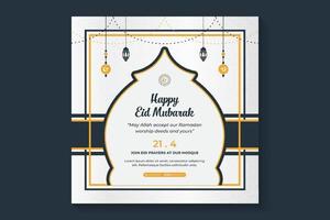 modelo de postagem de mídia social de celebração islâmica do eid vetor