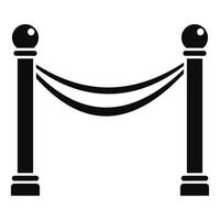 ícone de barreira do museu, estilo simples vetor