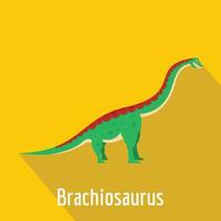 ícone de braquiossauro, estilo simples. vetor