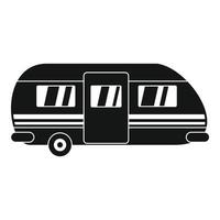 ícone do trailer do acampamento de verão, estilo simples vetor