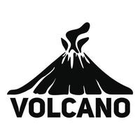 logotipo da montanha do vulcão, estilo simples vetor