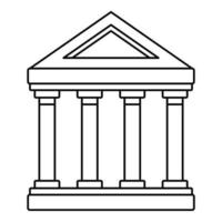 ícone de construção de museu, estilo de estrutura de tópicos vetor