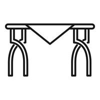 ícone de mesa de jardim de metal, estilo de estrutura de tópicos vetor