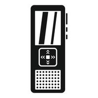 ícone do gravador de voz da polícia, estilo simples vetor