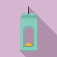 ícone de alimentadores de pássaros de papel, estilo simples vetor