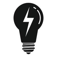 ícone de luz de lâmpada elétrica, estilo simples vetor