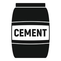 ícone de saco de cimento, estilo simples vetor