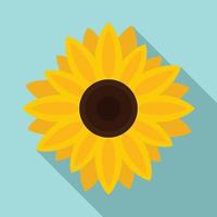 ícone helianthus, estilo simples vetor