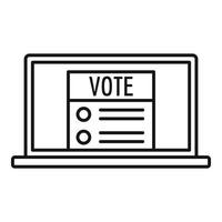 ícone de votação on-line moderno, estilo de estrutura de tópicos vetor
